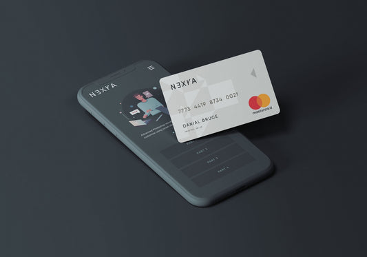 Free Cell Phone With Credit Card Mockup