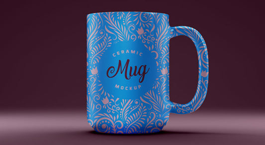 Free Ceramic 3D Coffee Mug Mockup Psd