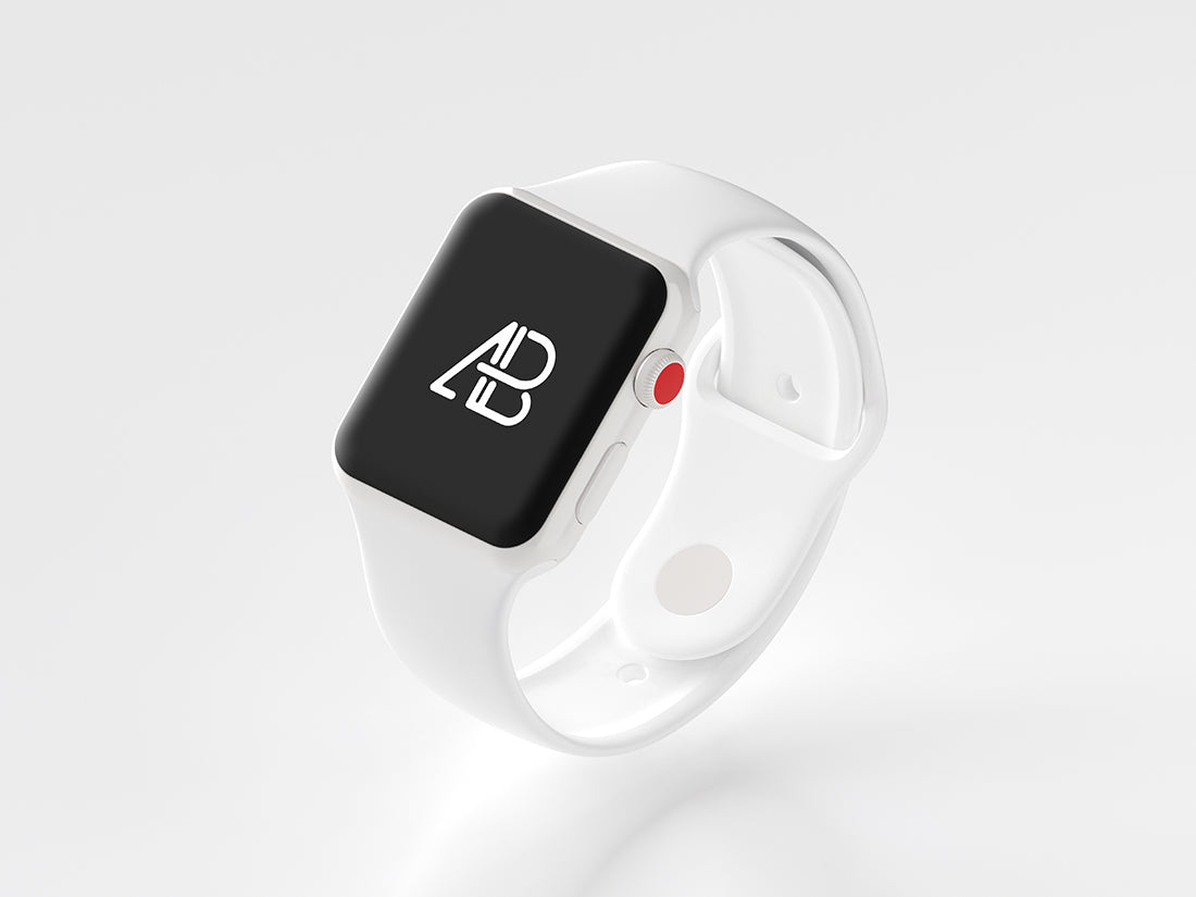 Free Ceramic Apple Watch Series 3 Mockup