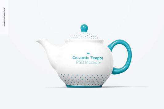 Free Ceramic Teapot Mockup Psd