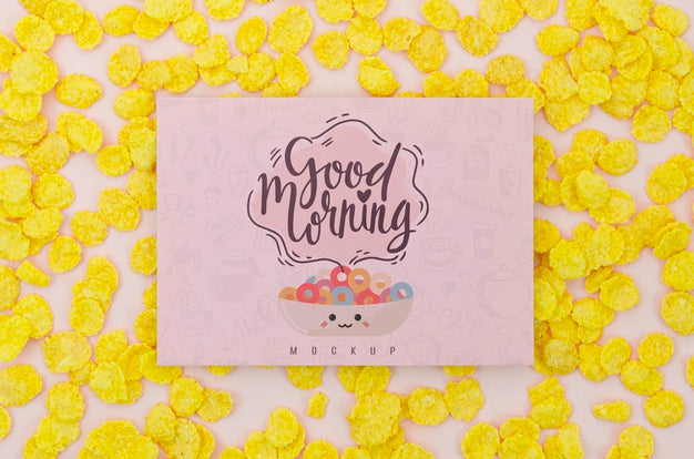 Free Cereals With Good Morning Message Psd