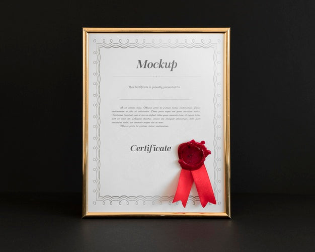 Free Certificate Concept With Frame Mockup Psd