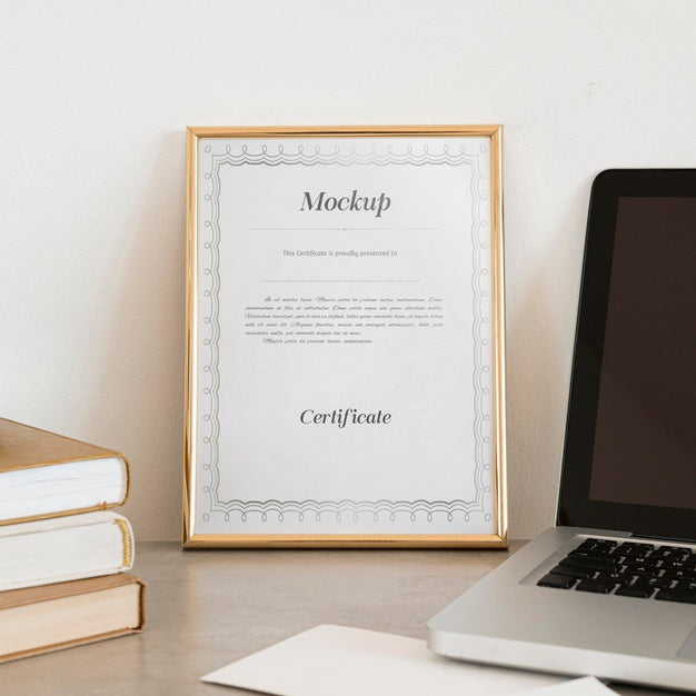 Free Certificate Concept With Frame Mockup Psd