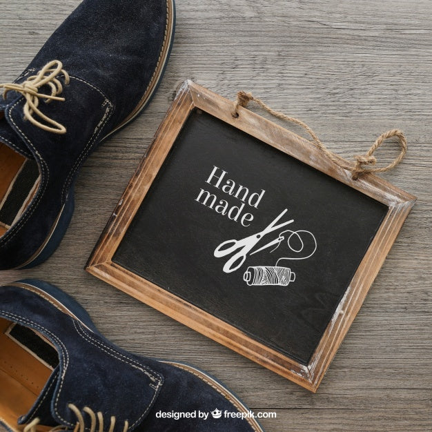 Free Chalkboard And Shoes Psd