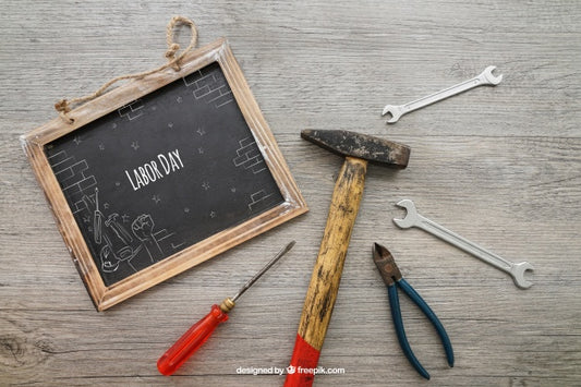 Free Chalkboard With Tools Psd