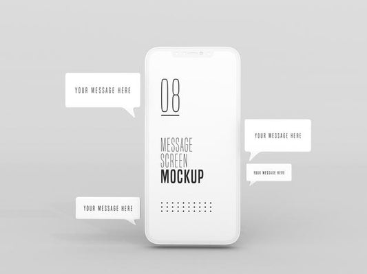 Free Chat Messaging Conversation On Mobile Phone Mockup Psd