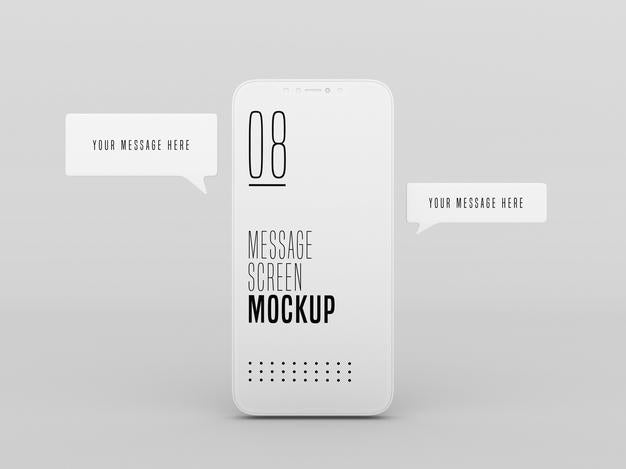 Free Chat Messaging Conversation On Mobile Phone Mockup Psd