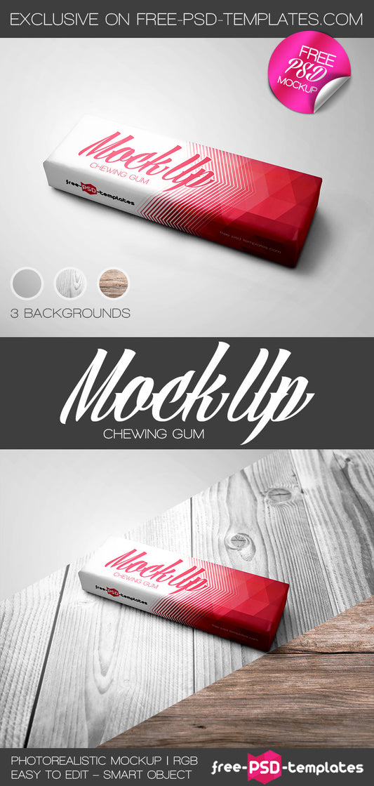 Free Chewing Gum Mock-Up In Psd