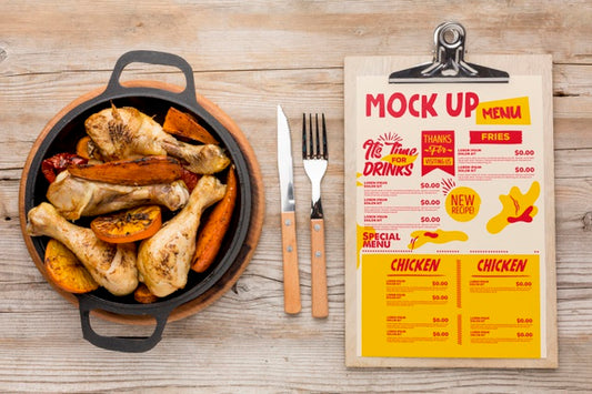 Free Chicken Meal Assortment Mock-Up Psd
