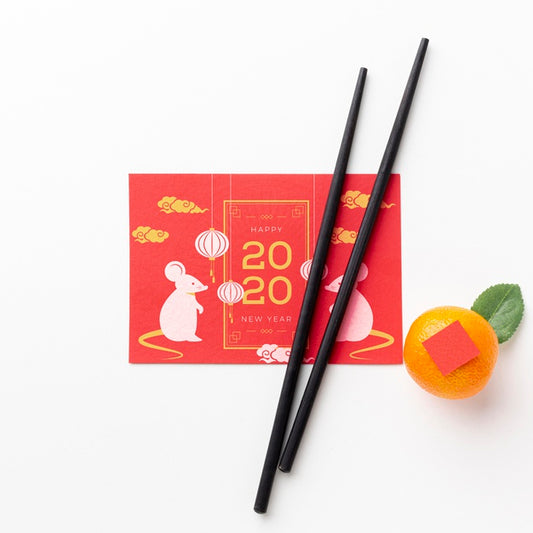 Free Chinese New Year Concept With Chopsticks Psd