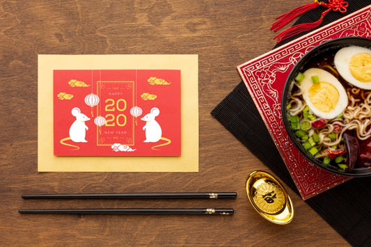 Free Chinese New Year Concept With Mock-Up Psd