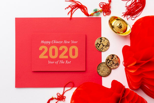 Free Chinese New Year Concept With Mock-Up Psd