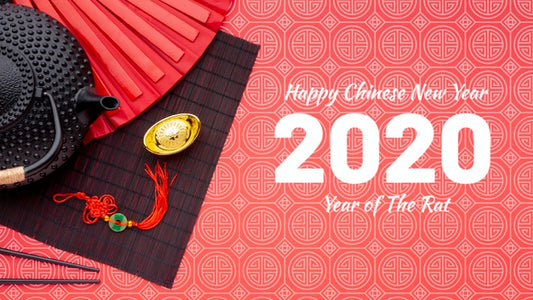 Free Chinese New Year Concept With Mock-Up Psd