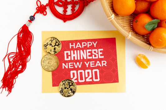 Free Chinese New Year Concept With Orange Psd