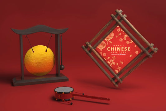 Free Chinese New Year Decorative Ornaments Psd