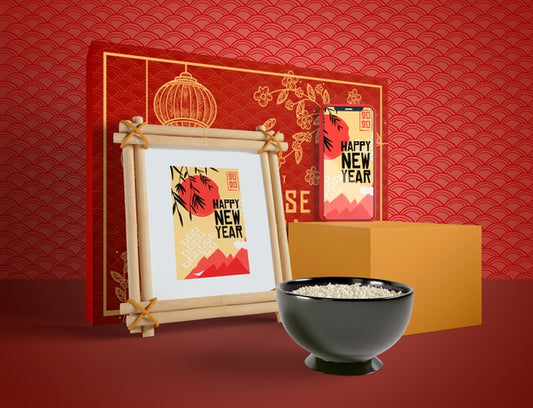Free Chinese New Year Illustration With A Bowl Of Rice Psd
