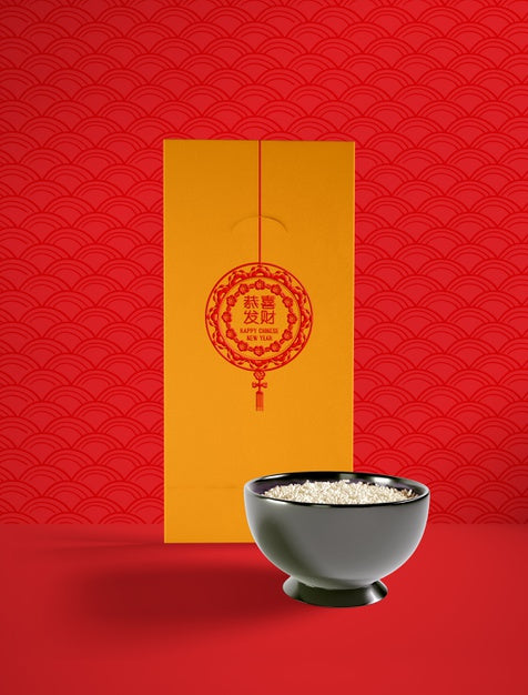 Free Chinese New Year Illustration With Delicious Bowl Of Rice Psd