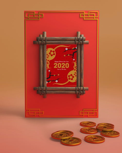 Free Chinese New Year Ornaments Mokc-Up Psd