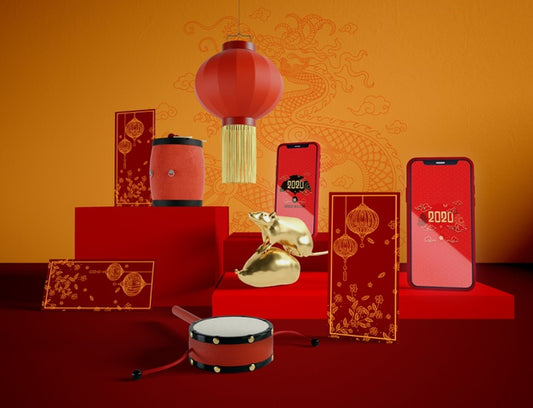 Free Chinese Traditional Objects For New Year Eve Psd