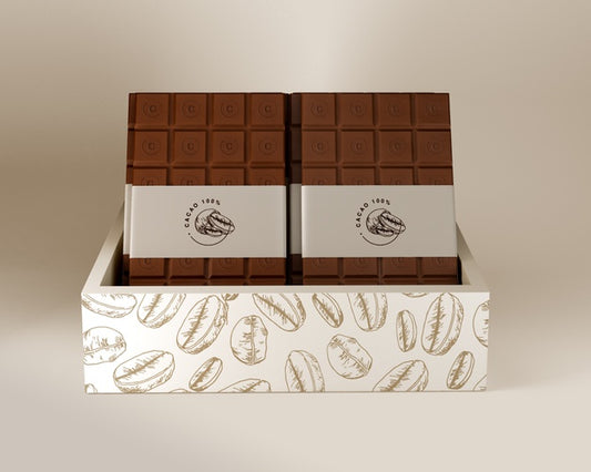 Free Chocolate Box And Paper Wrapping Design Psd