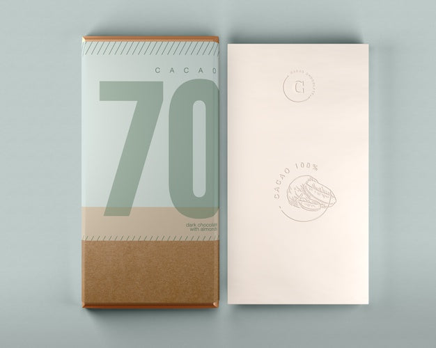 Free Chocolate Box And Wrapping Design Mock-Up Psd
