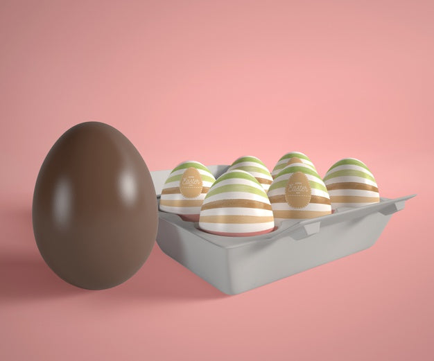 Free Chocolate Egg And Formwork With Eggs Psd