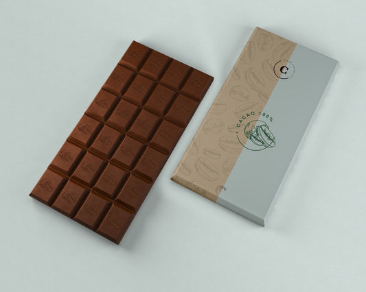 Free Chocolate Tablet Packaging Mock-Up Psd