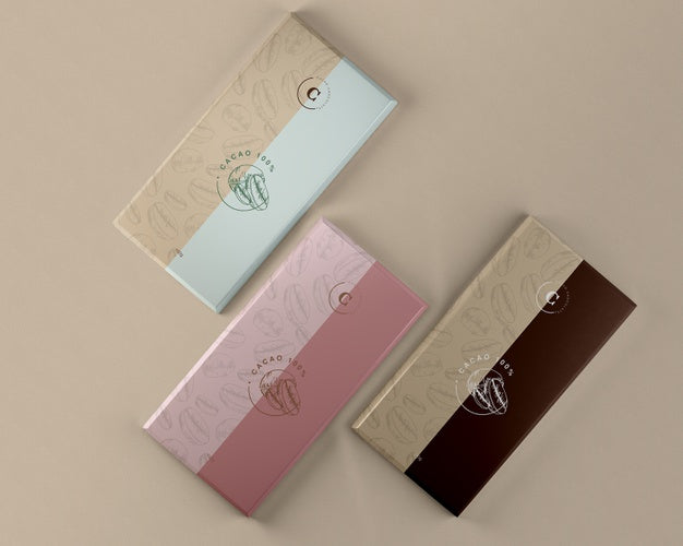 Free Chocolate Tablets Paper Packaging Mock-Up Psd