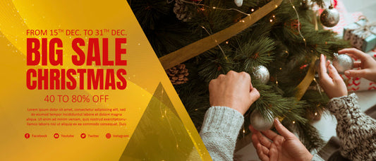 Free Christmas Banner Template Psd