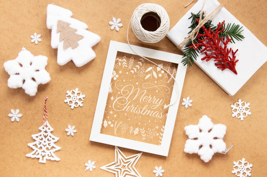 Free Christmas Concept With Mock-Up Psd