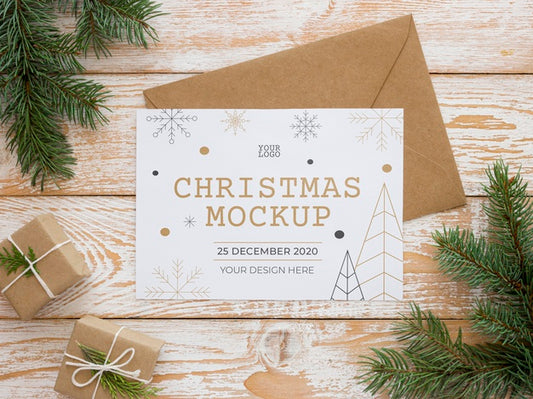 Free Christmas Eve Elements Composition Mock-Up Psd