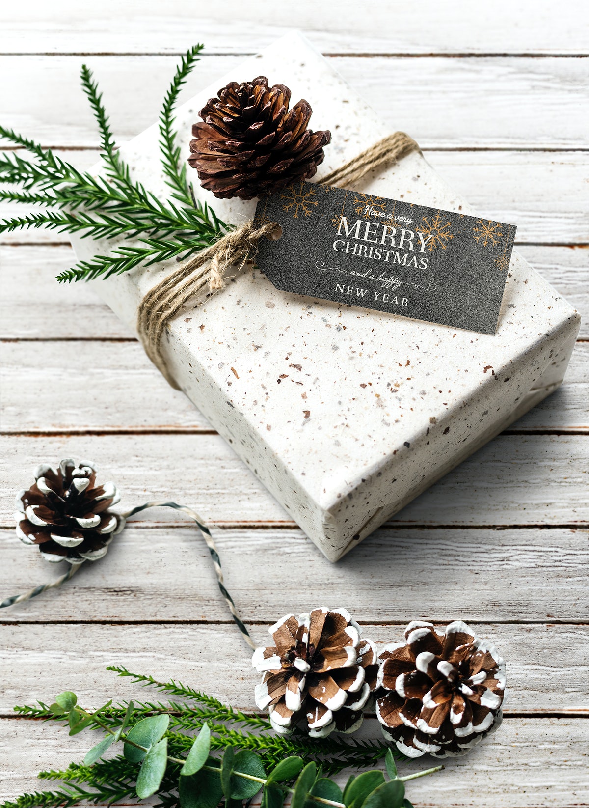 Free Christmas Holiday Greeting Design Mockup