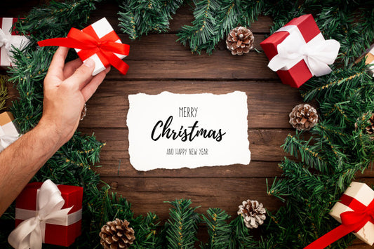 Free Christmas Ornaments On A Black Background Psd
