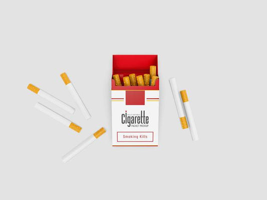 Free Cigarette Packet Mockup Psd