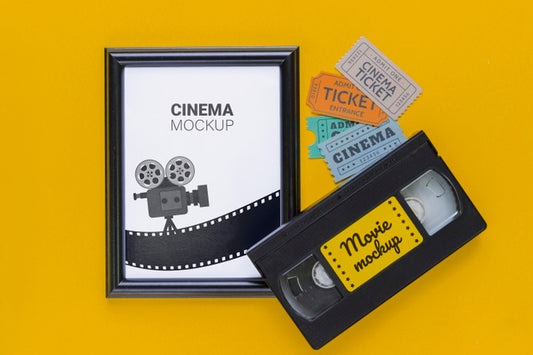 Free Cinema Concept With Old Tape Psd