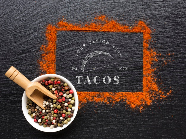 Free Cinnamon Frame Mock-Up And Bowl With Spices Psd