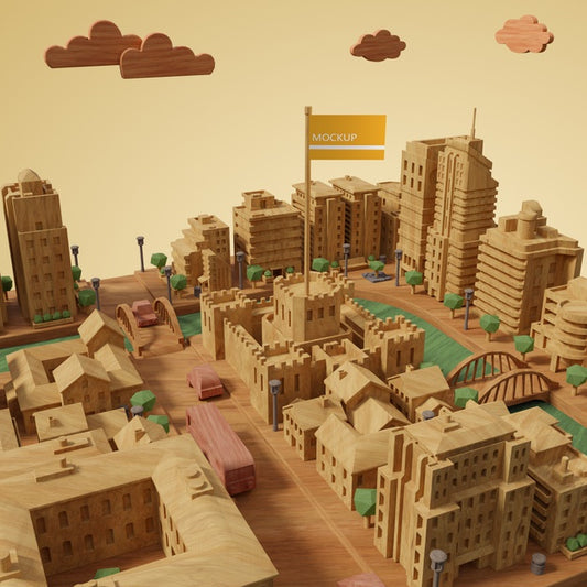 Free Cities World Day Model With Mock-Up Psd