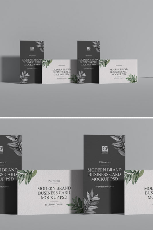 Free Classic Branding Business Card Mockup Design 2019