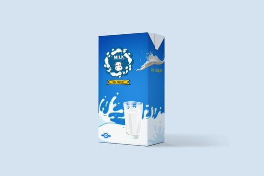 Free Classic Milk Packaging Mockup