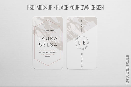 Free Classic Vertical Business Card Mockup Psd