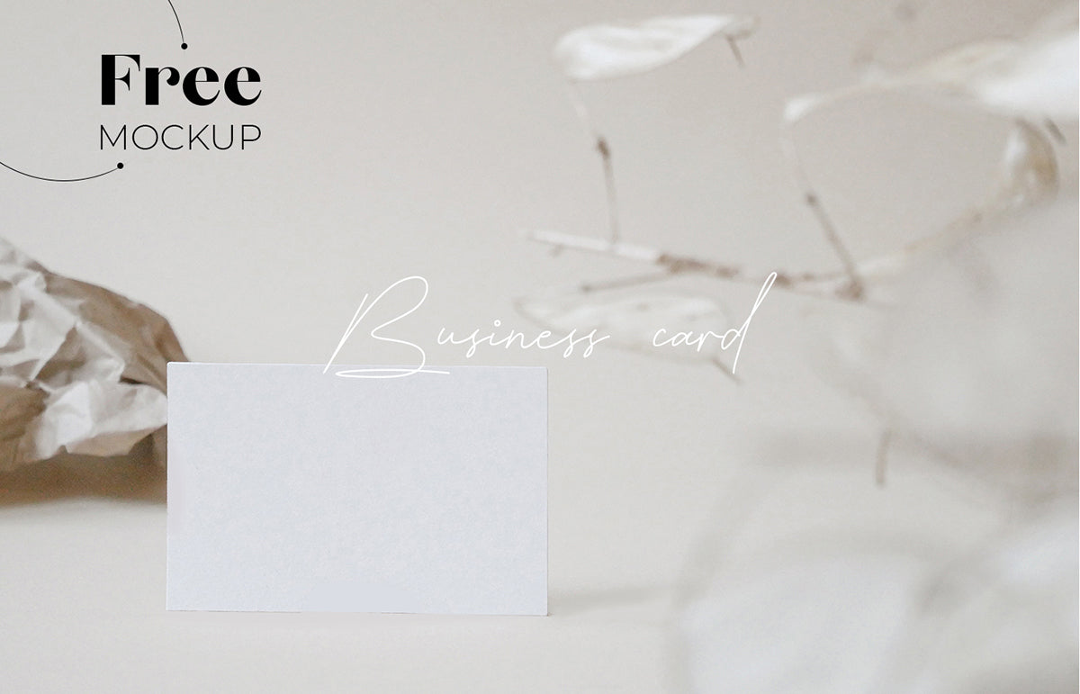 Free Clean Business Card Mockup