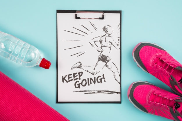 Free Clipboard Mockup With Fitness Concept Psd