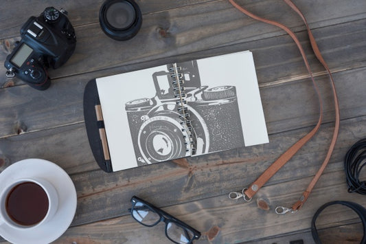 Free Clipboard Mockup With Photography Concept Psd