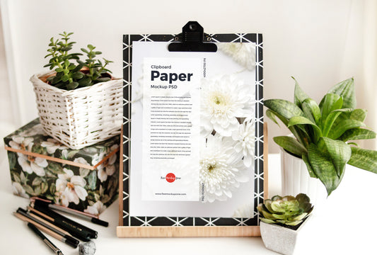 Free Clipboard Paper Mockup Psd For Branding 2019