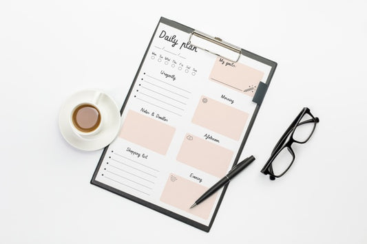 Free Clipboard With Daily Plan And Tasks Psd
