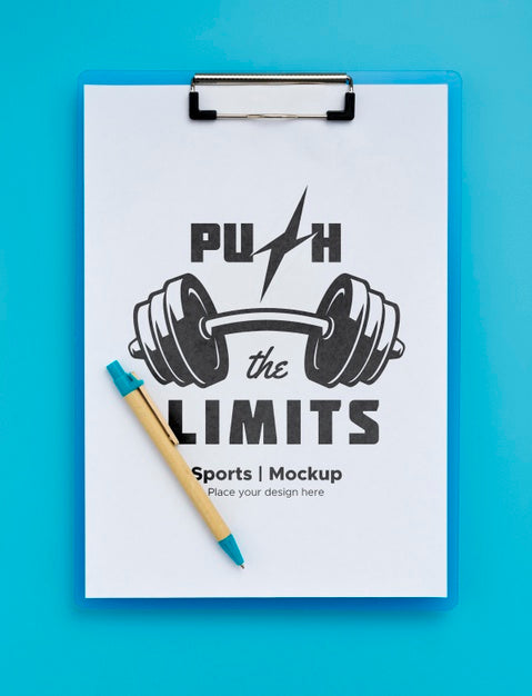 Free Clipboard With Motivational Sport Message Psd