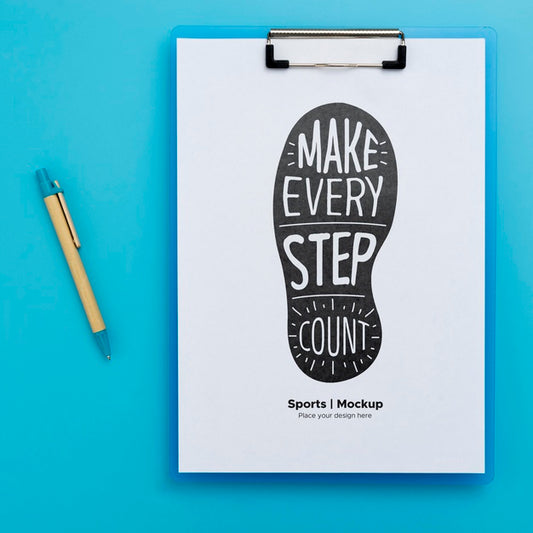 Free Clipboard With Sport Quote Psd