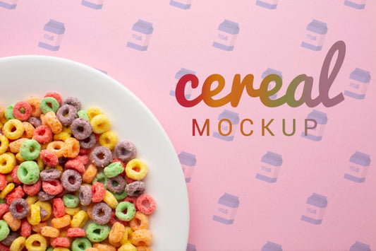 Free Close-Up Bowl With Cereals For Breakfast Psd