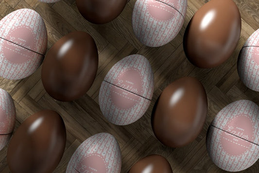 Free Close-Up Eggs For Easter Celebration Psd