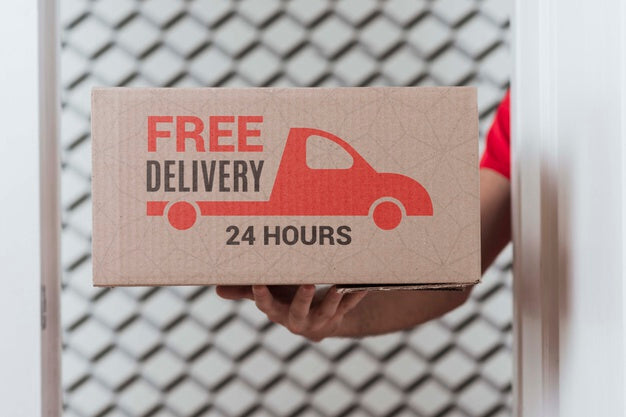 Free Close-Up Non-Stop Delivery Box Psd